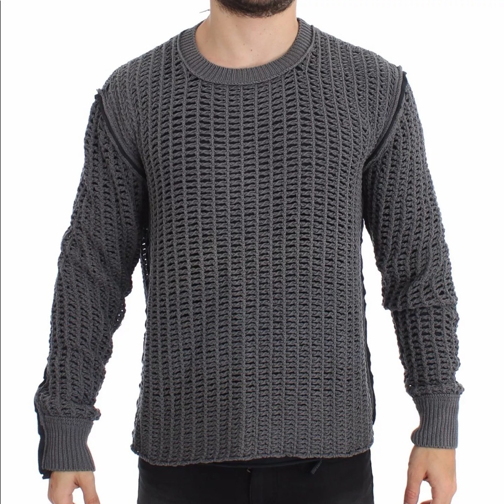Dolce Gabbana Net Sweater Crew Neck